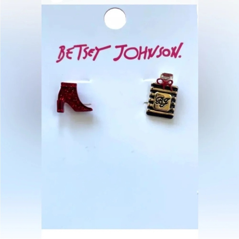 BETSEY JOHNSON SET Going All Out Mismatched Sparkle Bracelet & Earrings NEW NWT - Picture 6 of 7
